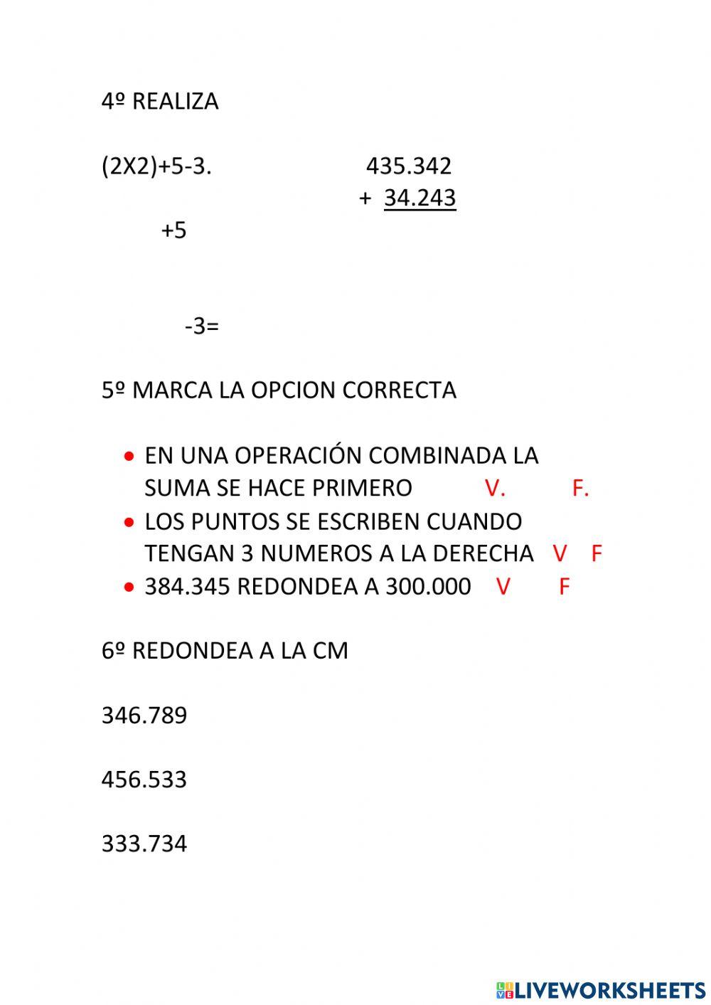 Matematicas 5º de primaria