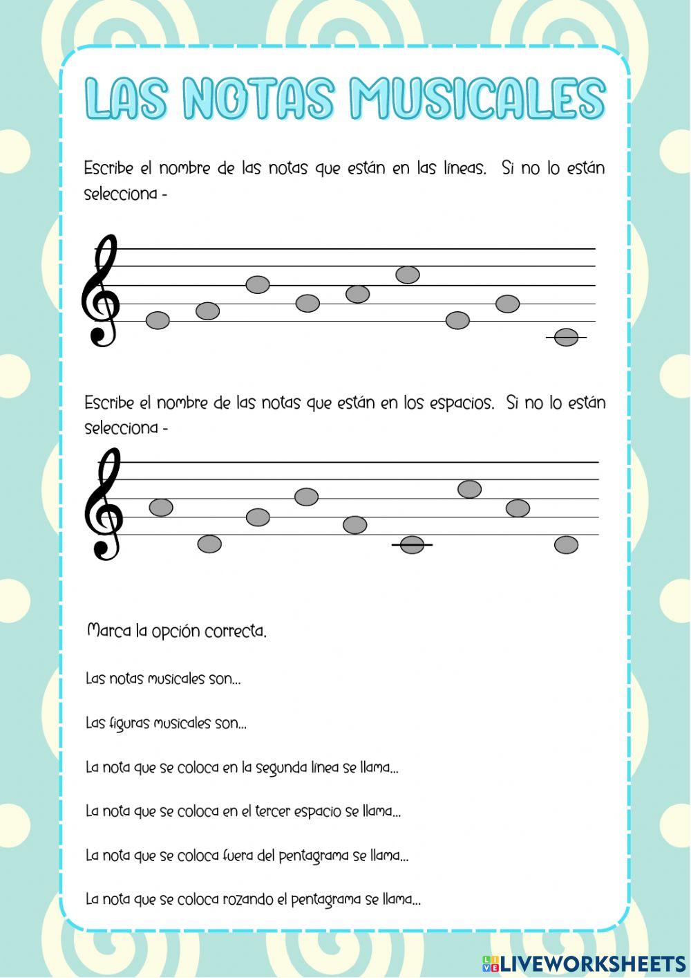 Las notas musicales