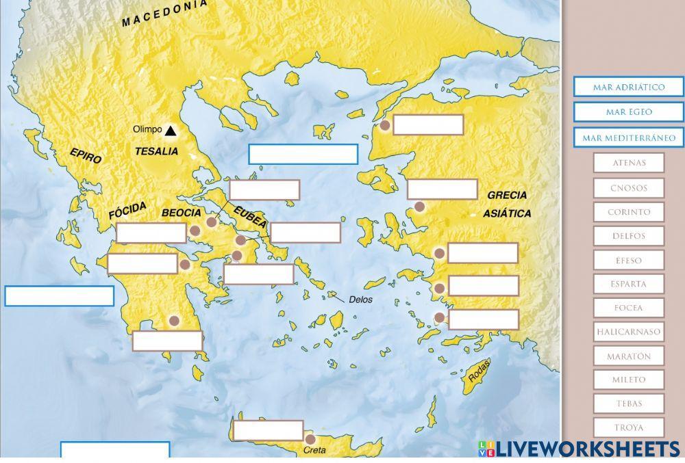 Mapa de la grecia clásica