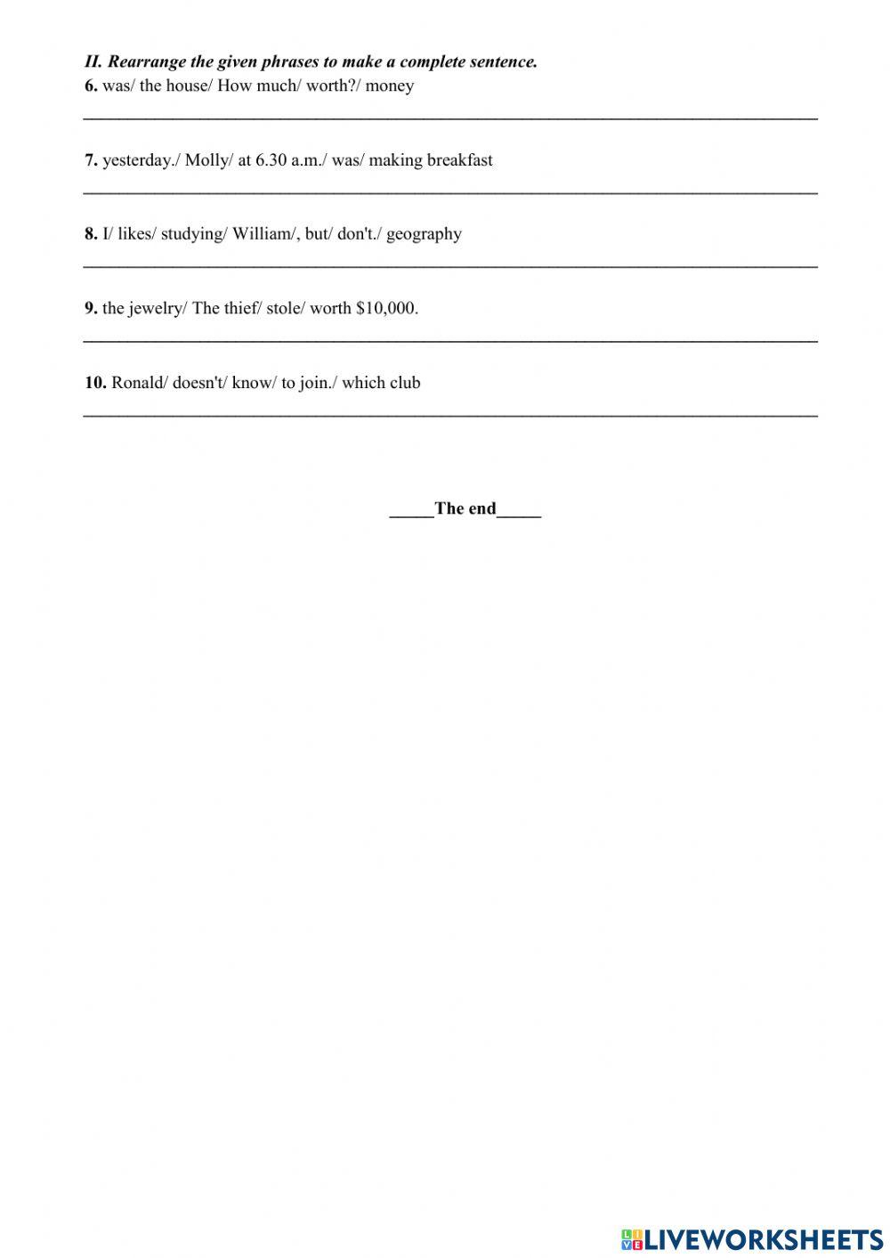 English Smart World 6 Unit 2