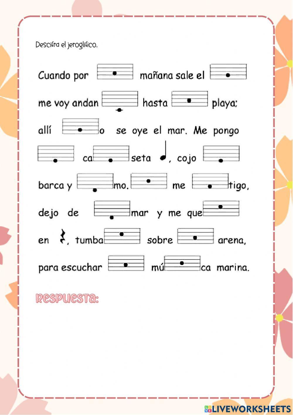 Las notas musicales 4º
