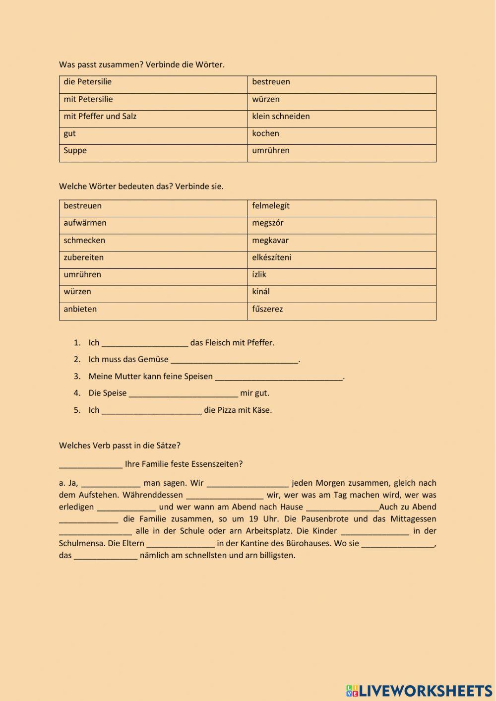 Rezepte - Ungarisch, Deutsch