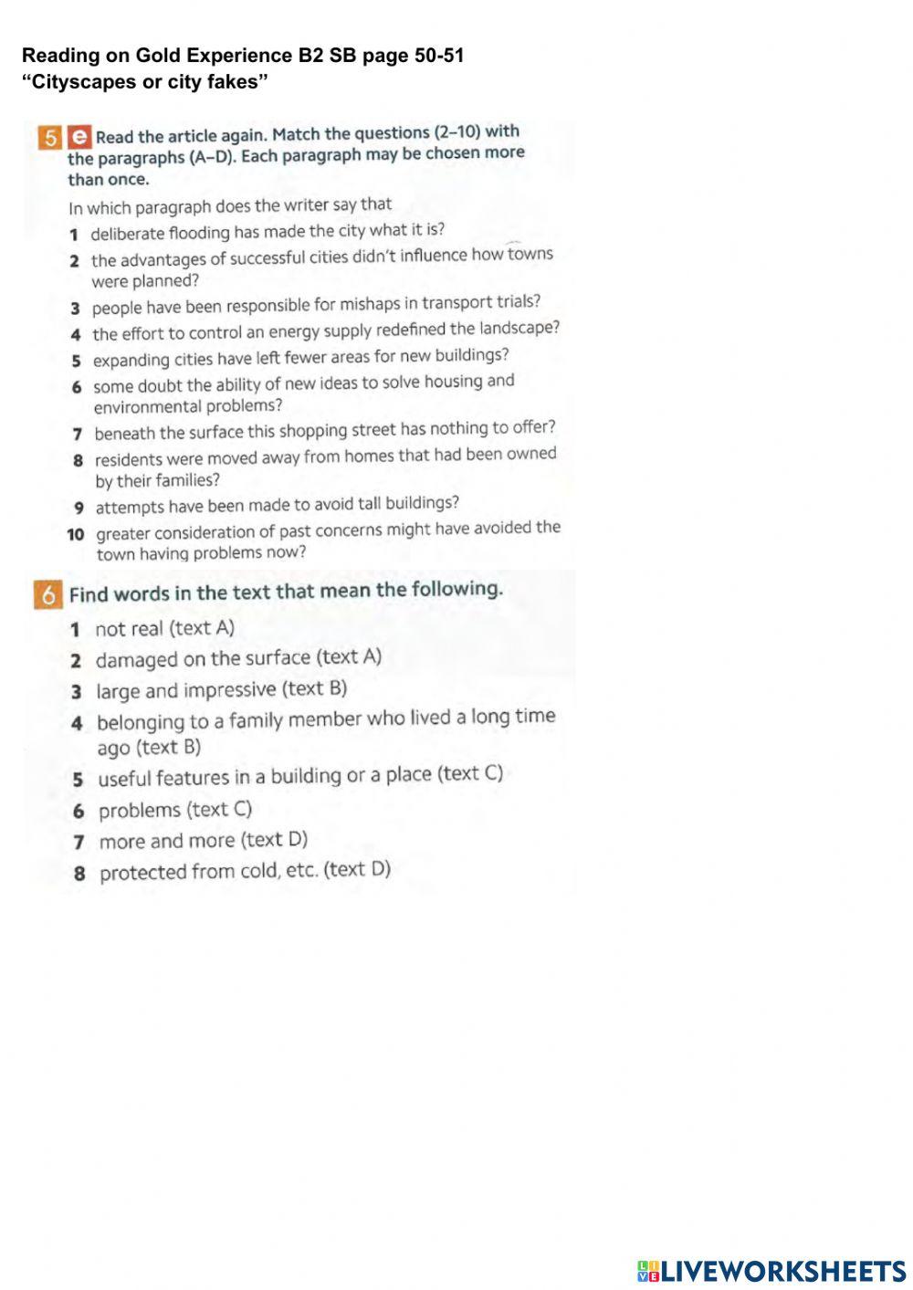 Reading comprehension