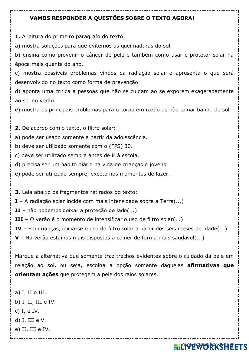 Interpretação Textual - Avançado