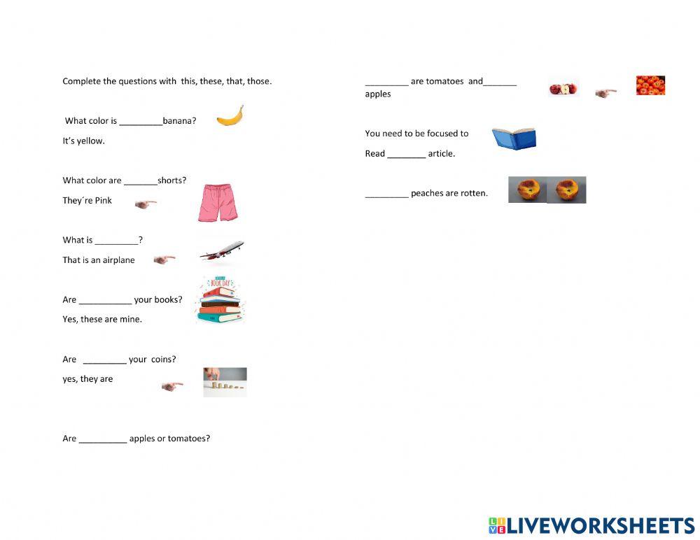 This, those, that, those