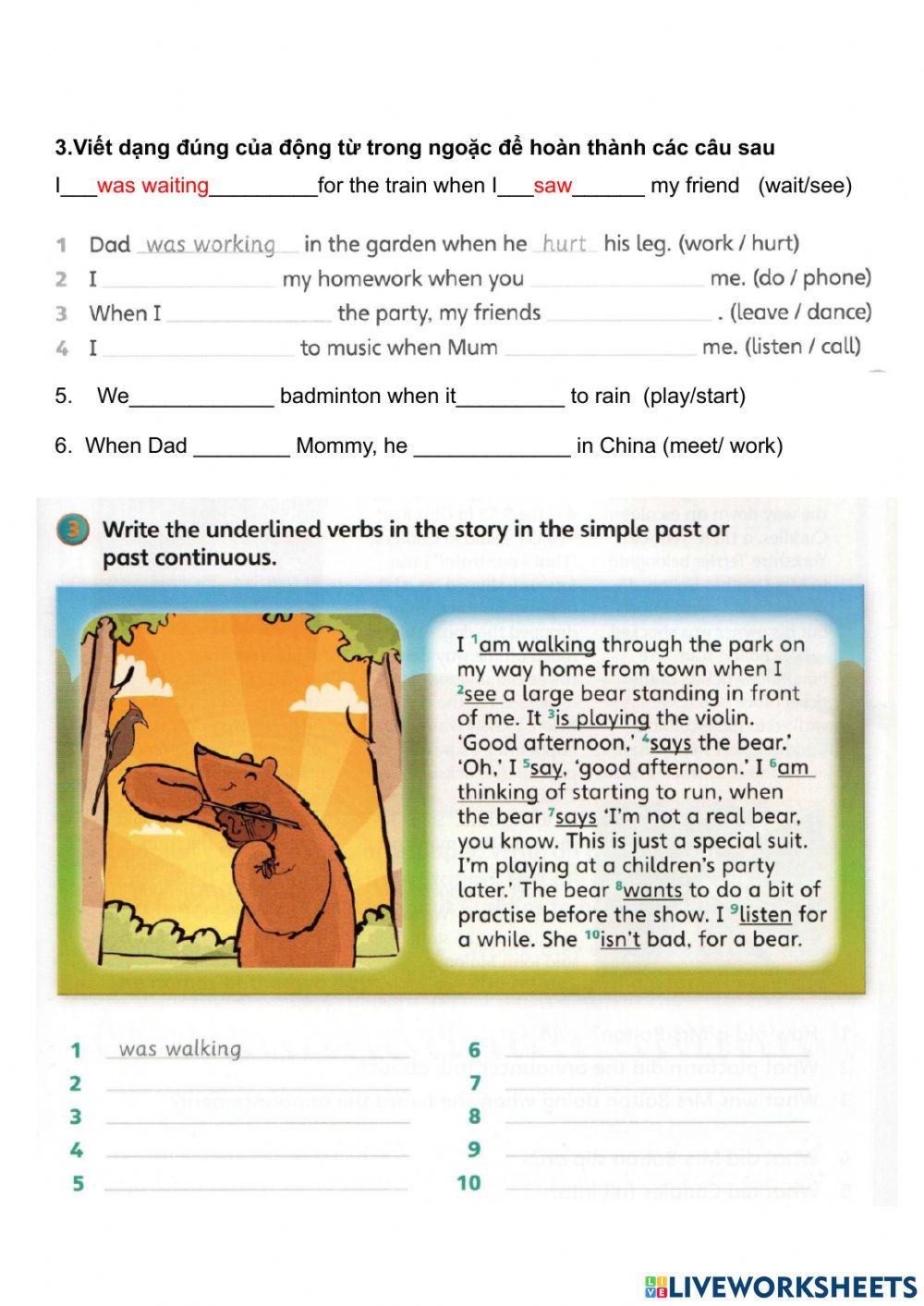 SM4 U4 Past continuous