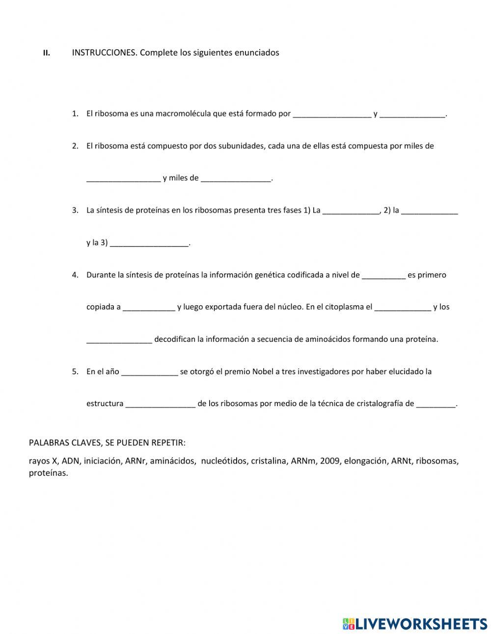 Ribosomas y síntesis de proteinas