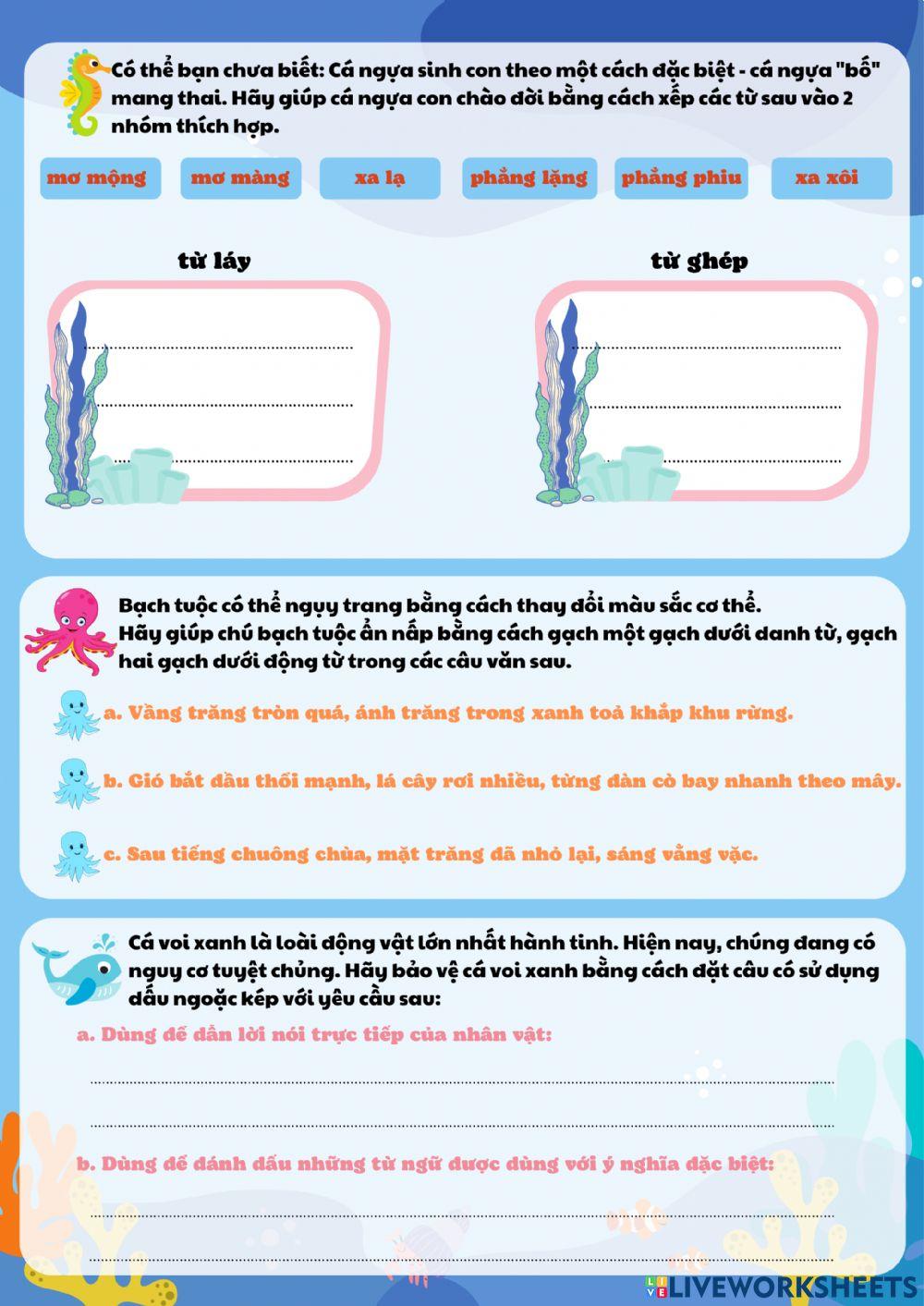 Phiếu bài tập tv tuần10