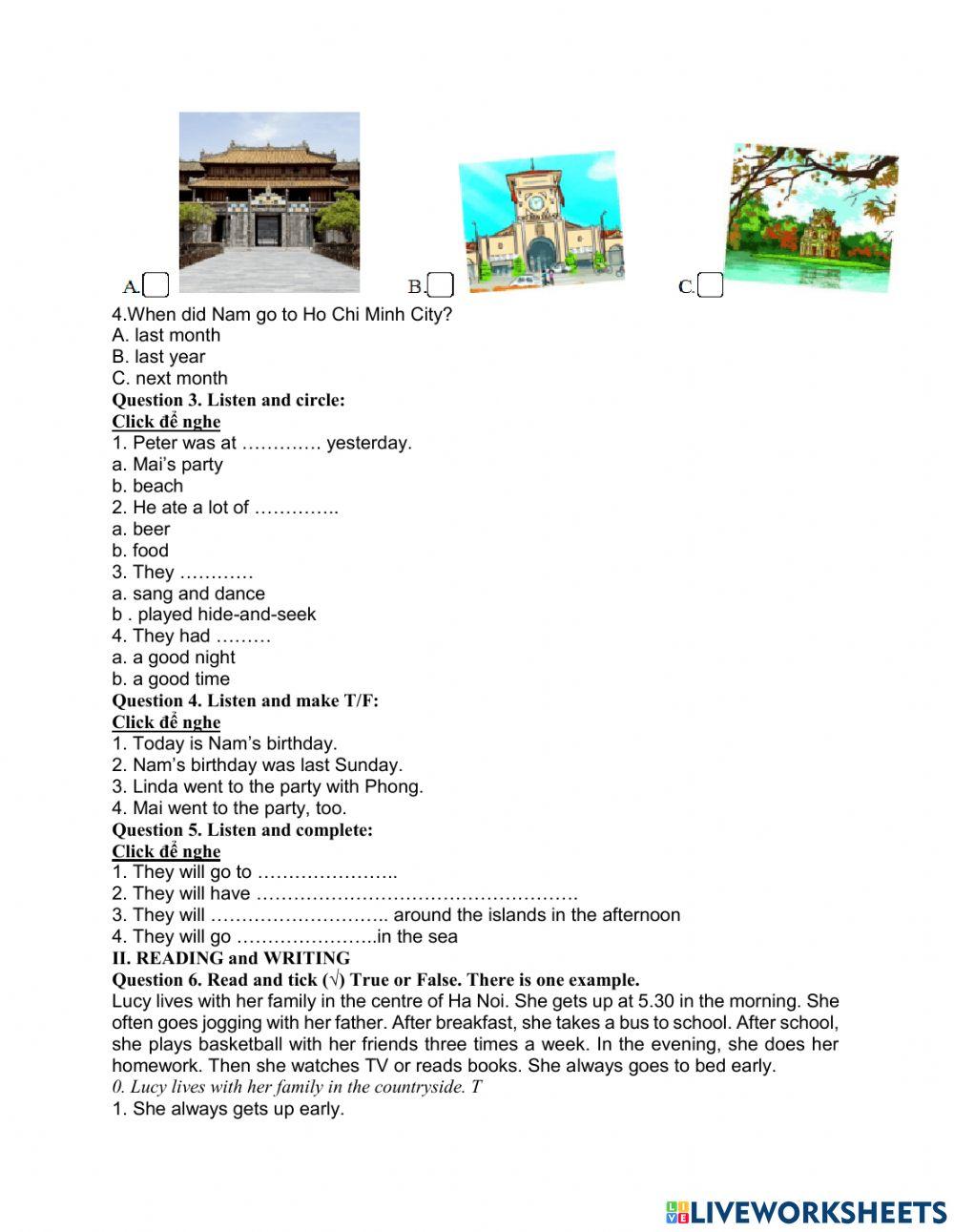 Kieerm tra TA 5 DŨNG