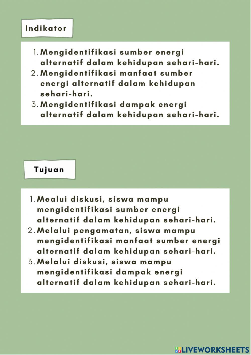 LKPD 1 - Sumber Energi Alternatif