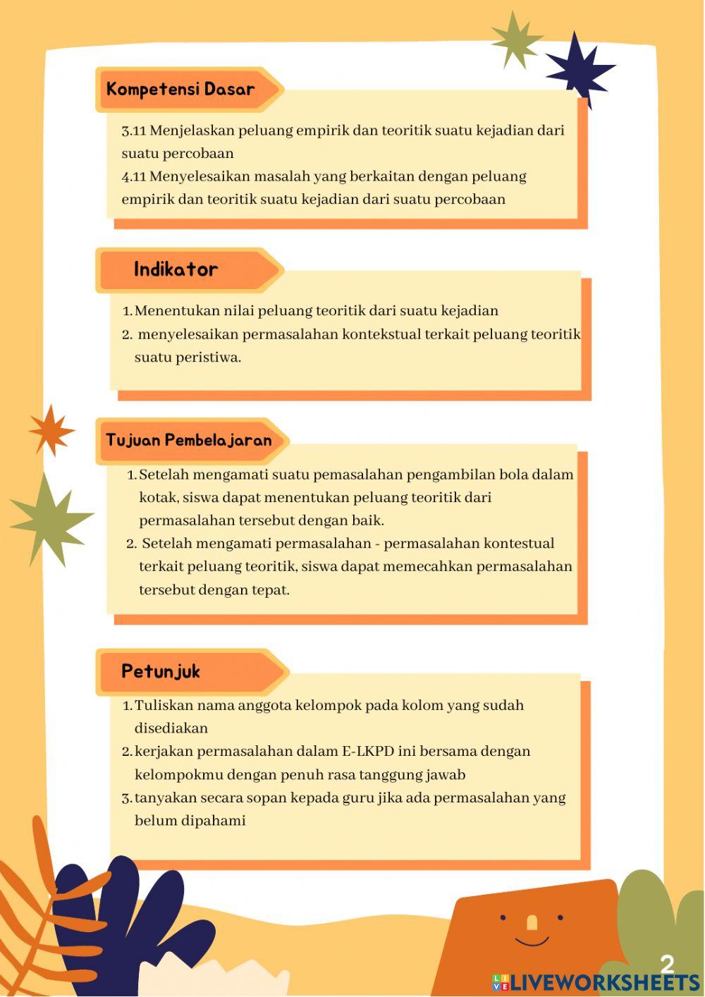 E-lkpd peluang teoritik