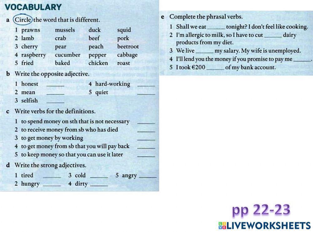 Vocabulary ef interm 1-2