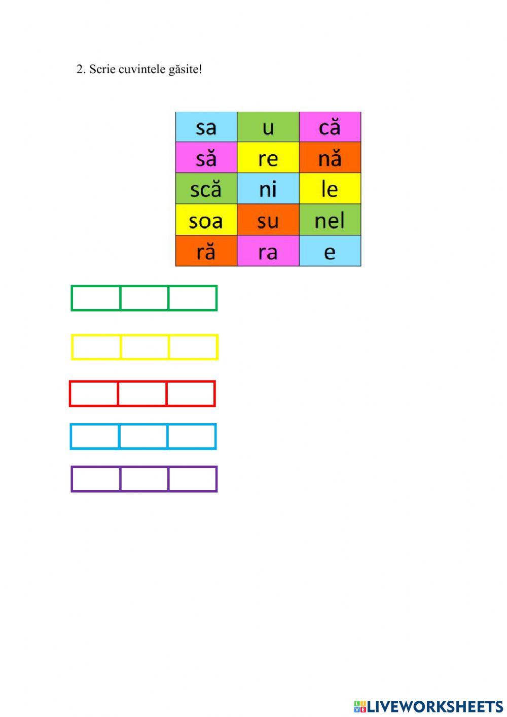 Fișă de lucru. Litera și sunetul S