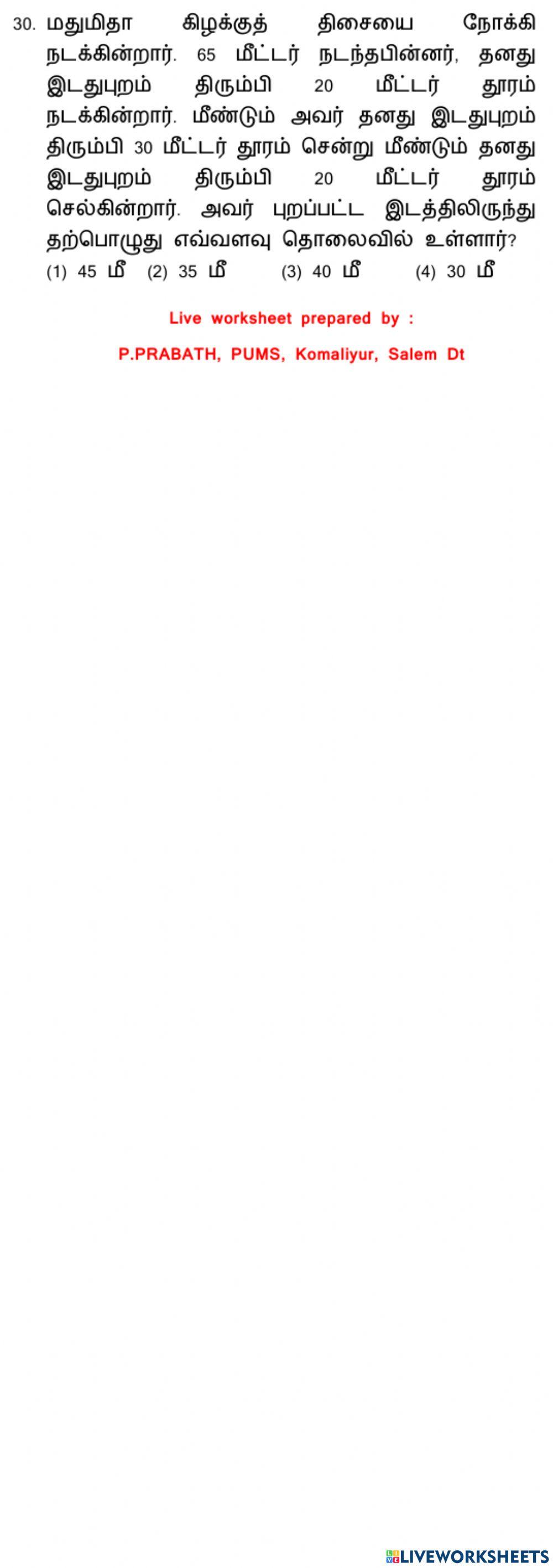 Directions related problems