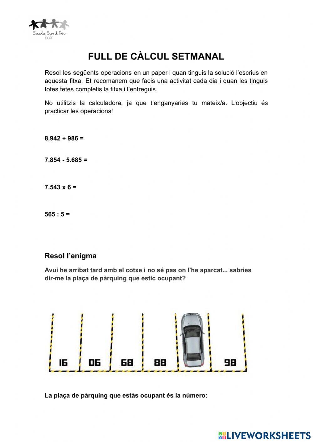 Full de càlcul 4-PI