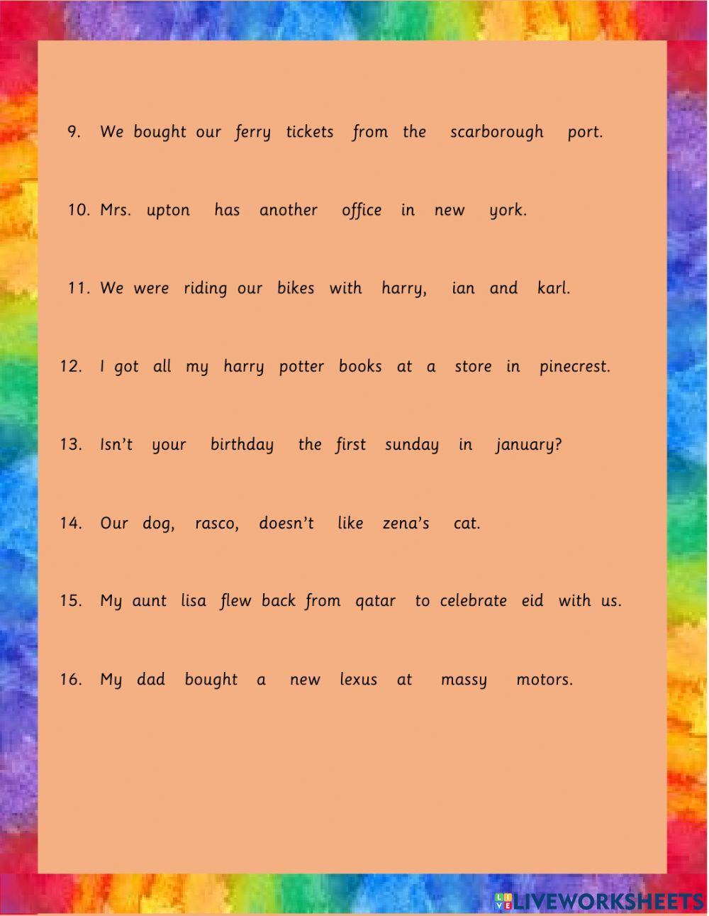 Capitalizing Proper Nouns