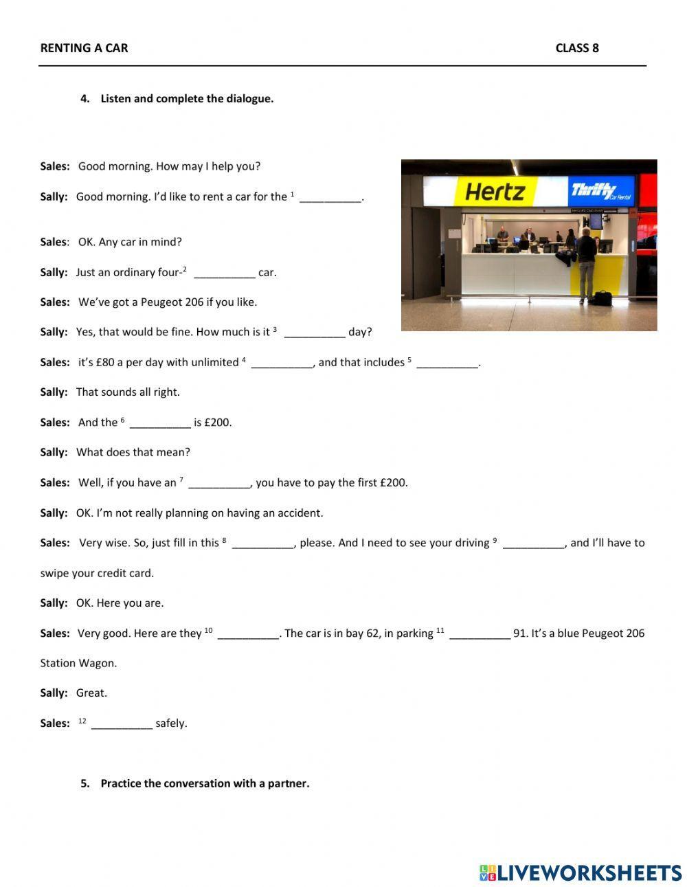 Renting a car & Suggestions