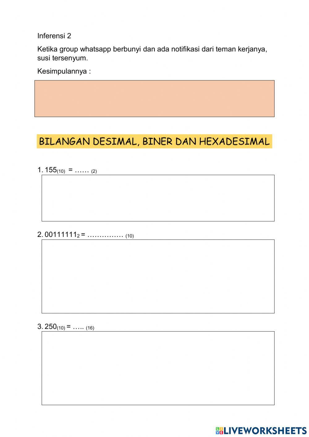 Informatika : Berfikir Komputasional
