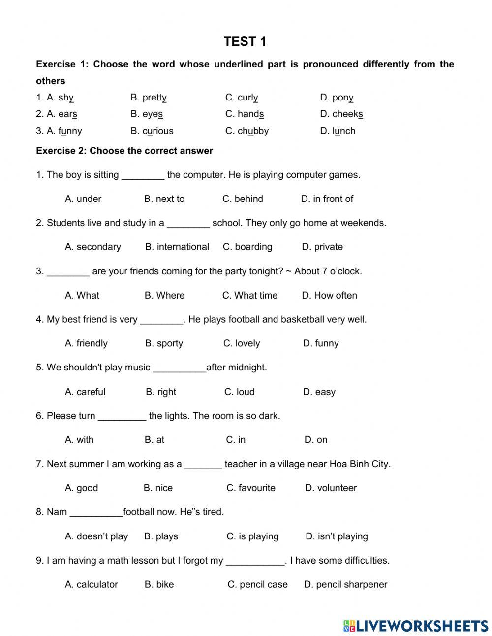 On tap giua ki 1 lop 6