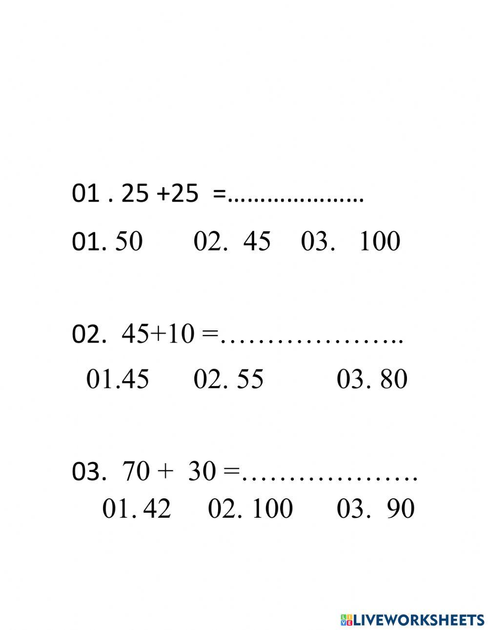 Grade 3 interactive worksheet for 3 | Live Worksheets