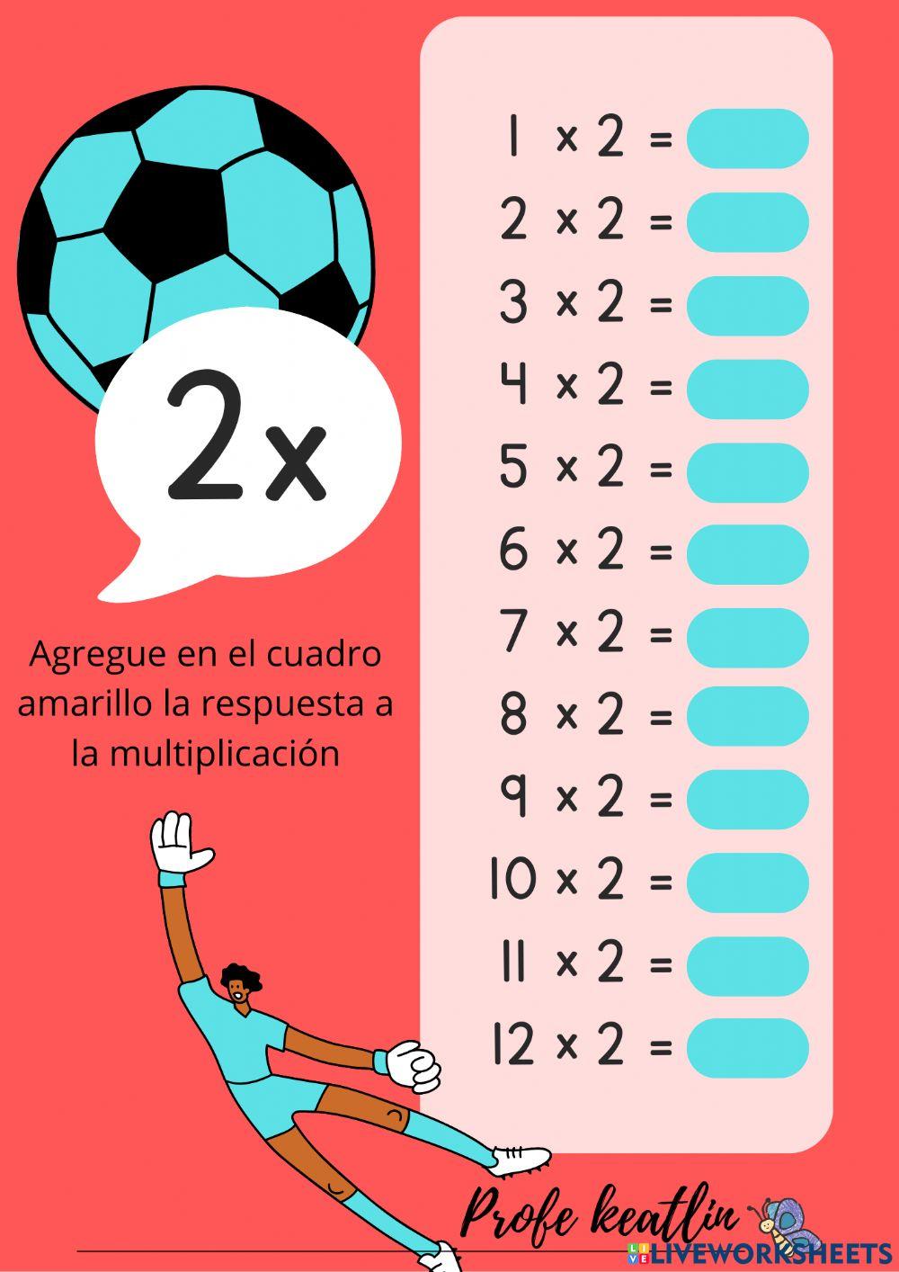 Tabla del 2