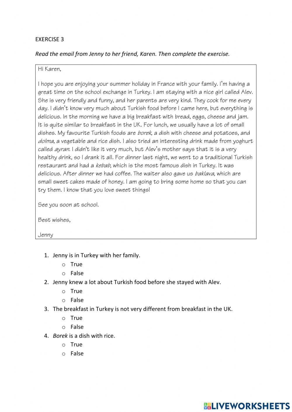 IE0, Unit 5, Reading and Writing, Exercise 3