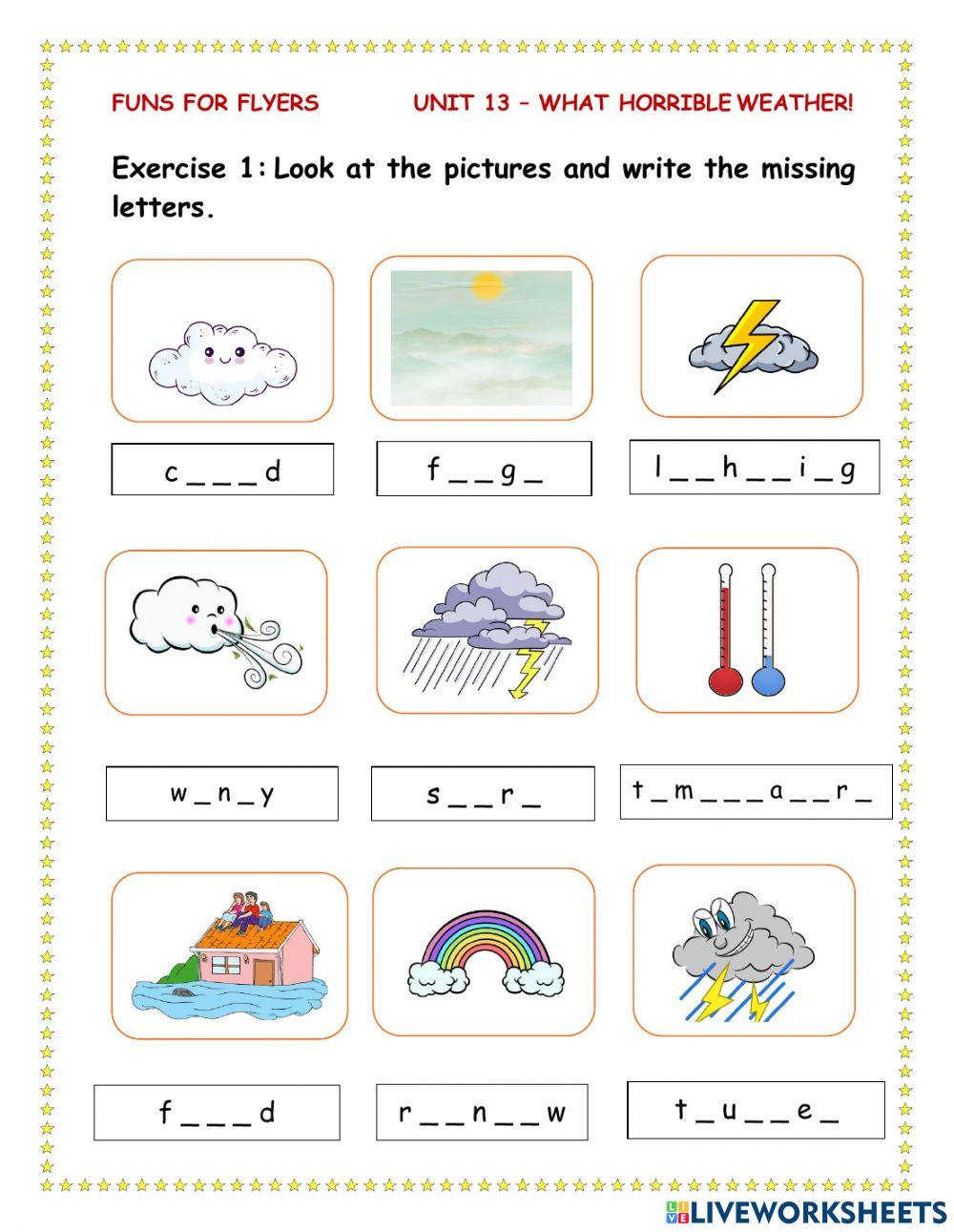 Fun for Flyers - Unit 13 - What horrible weather!