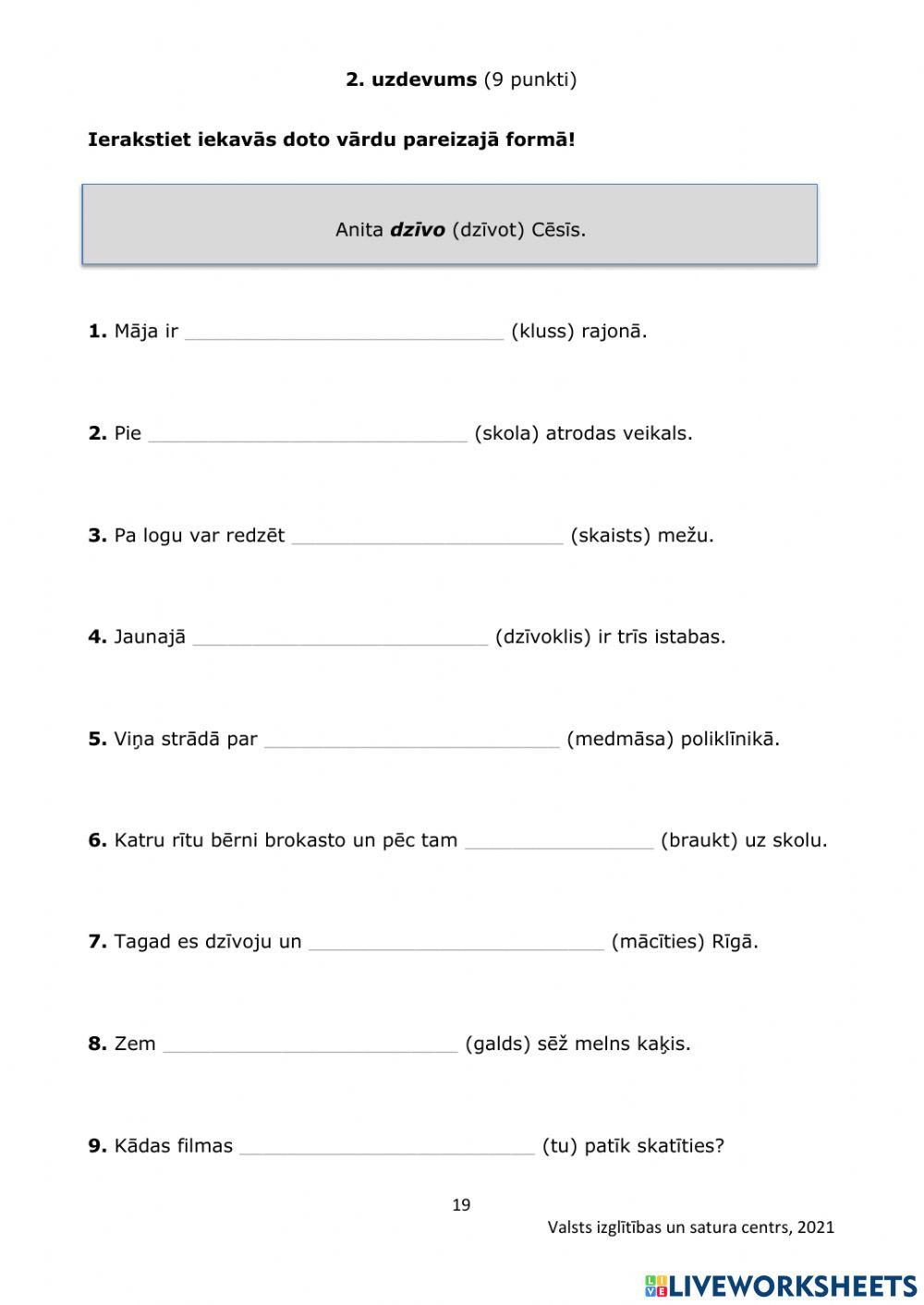 A līmeņa eksāmens