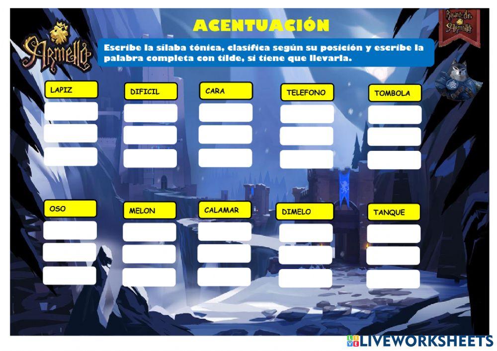 LENGUA-T2-ACENTUACIÓN A-LL-E