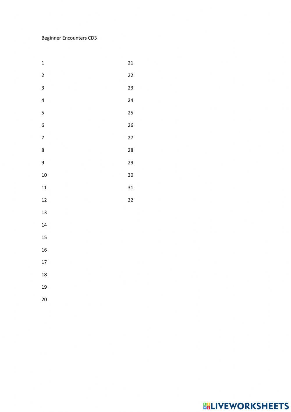 Beginner Encounters CD 3