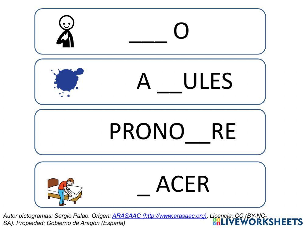 Tarjetas ortográficas 2