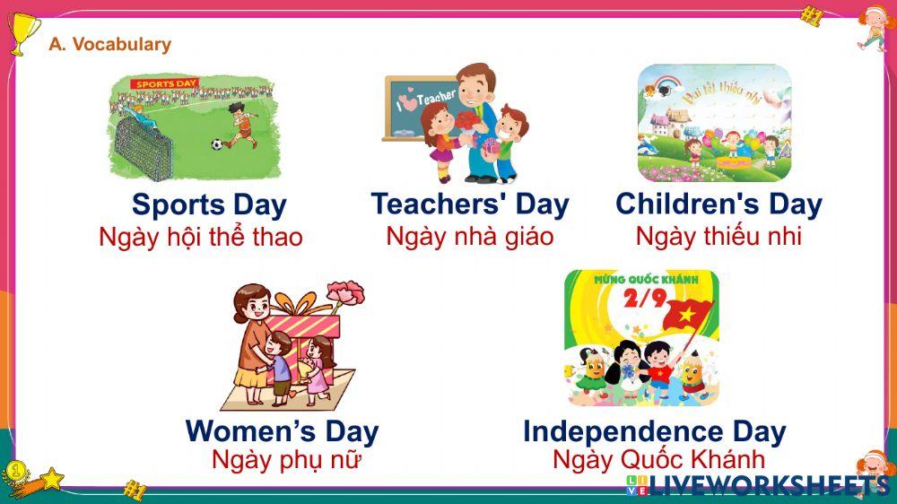 U10 when will sports day be?