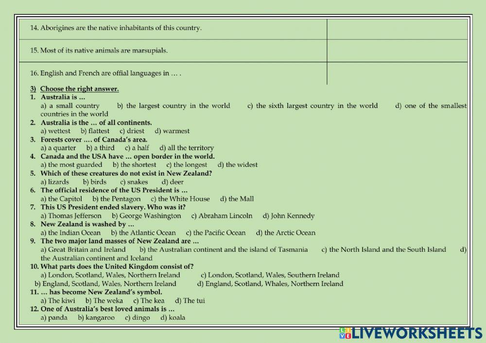 English-Speaking Countries