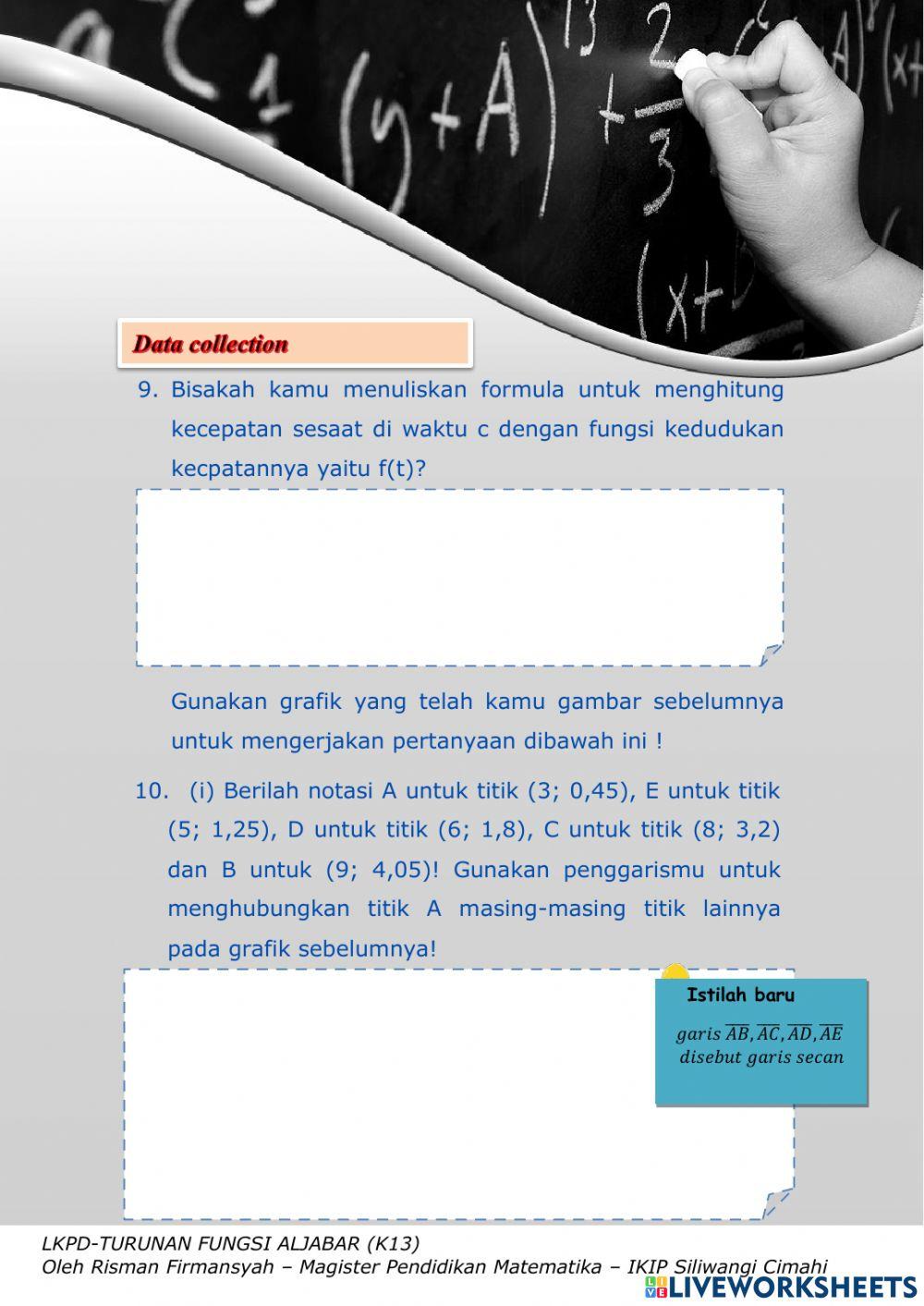 Lkpd Turunan Fungsi Aljabar