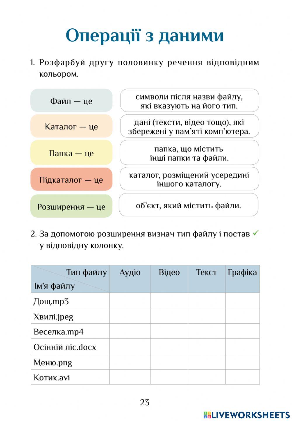 Операції з даними