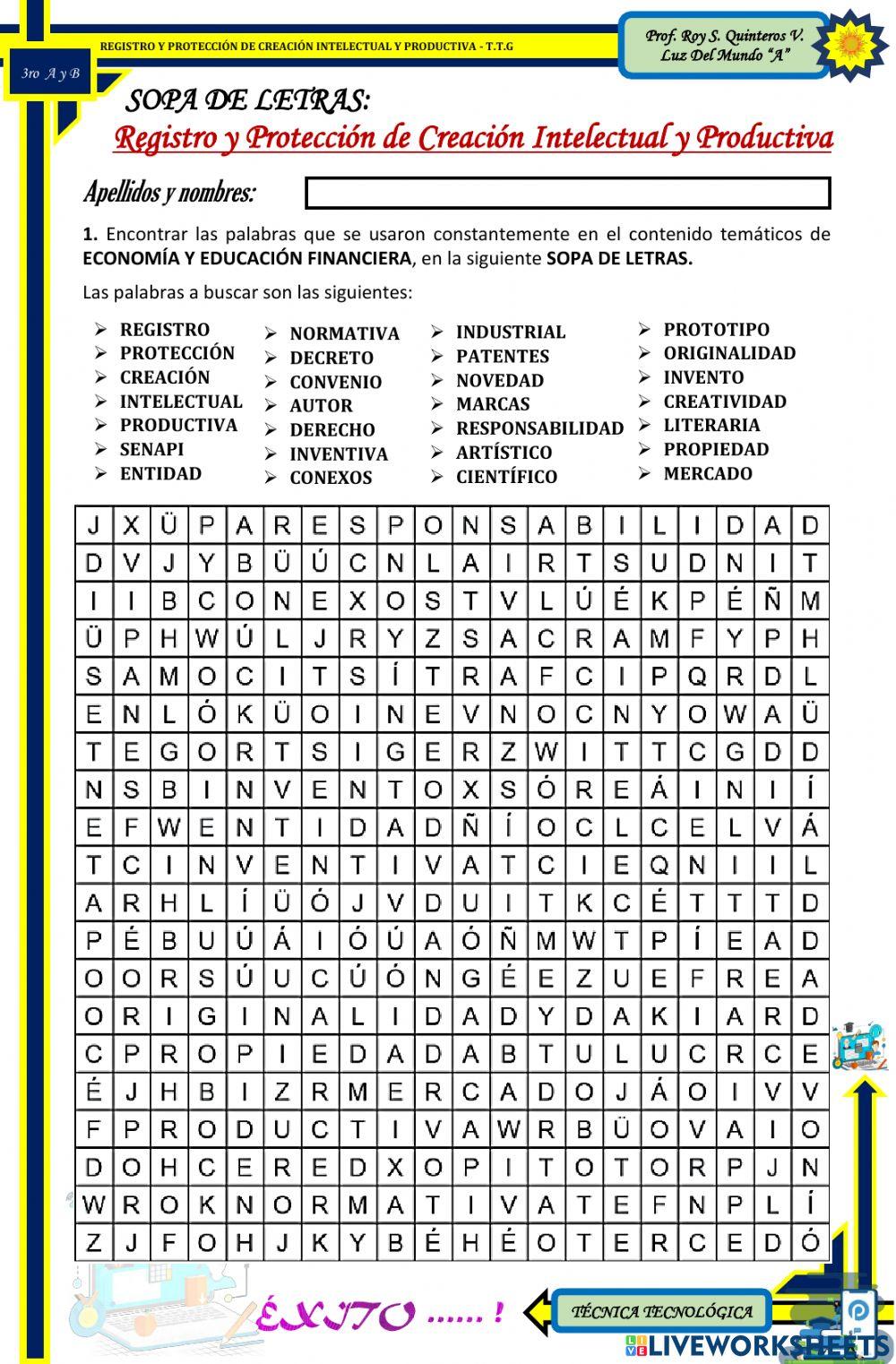 REGISTRO Y PROTECCIÓN DE CREACIÓN INTELECTUAL T.T.G.