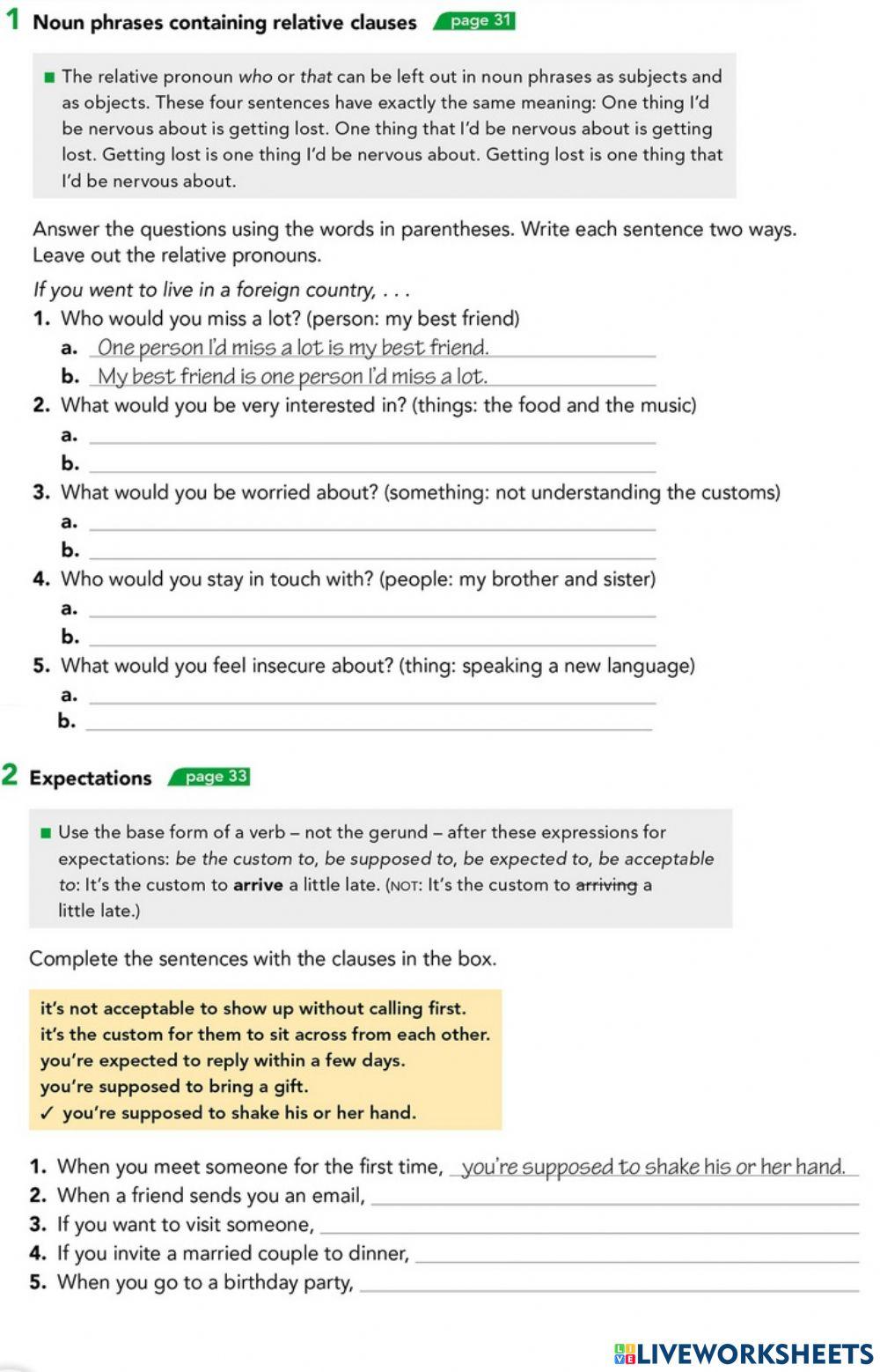 HW5 7C ITD 1 online exercise for | Live Worksheets