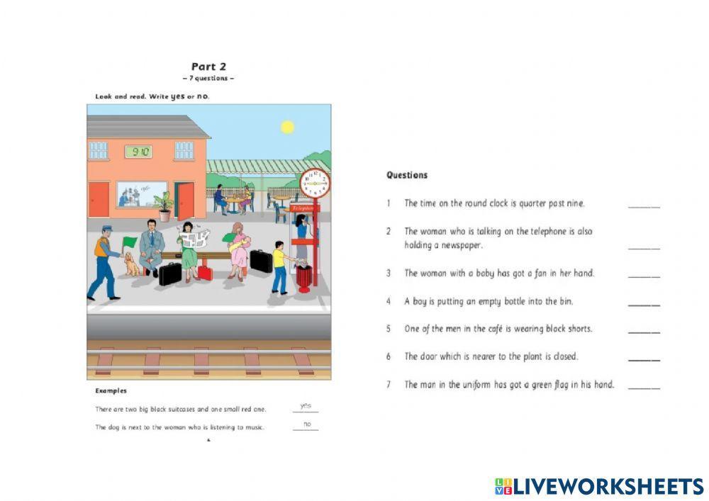 Flyers- Reading and Writing part 1-3