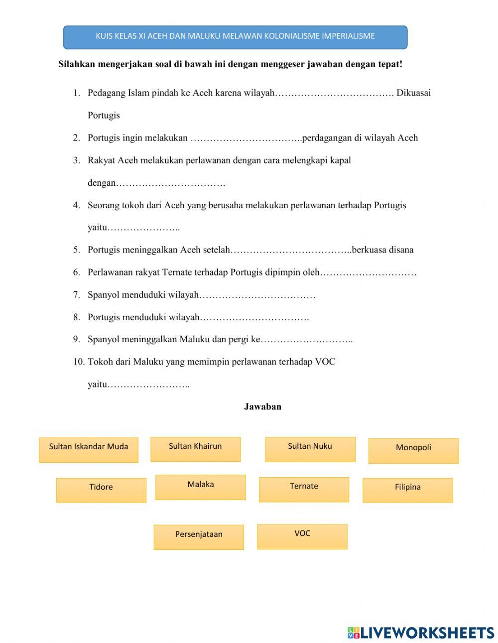 Aceh dan mauluk melawan kolonialisme imperialisme