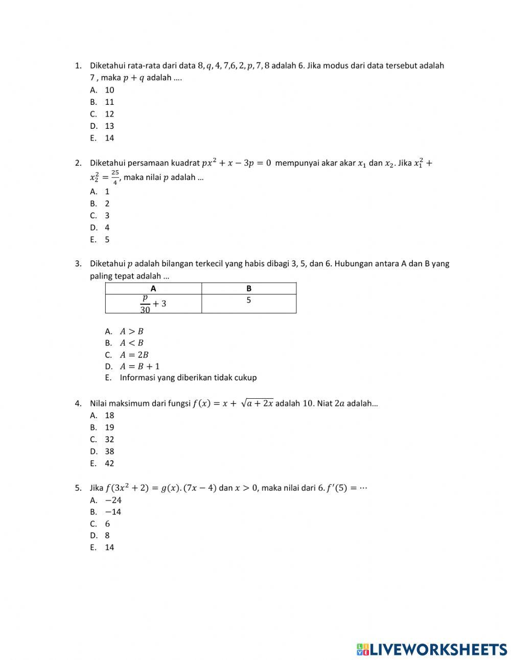 Penalaran matematika 2
