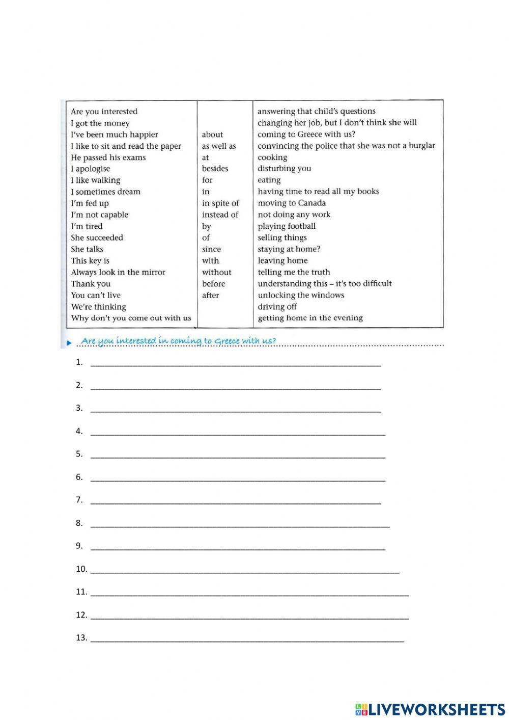 Gerunds and Infinitives