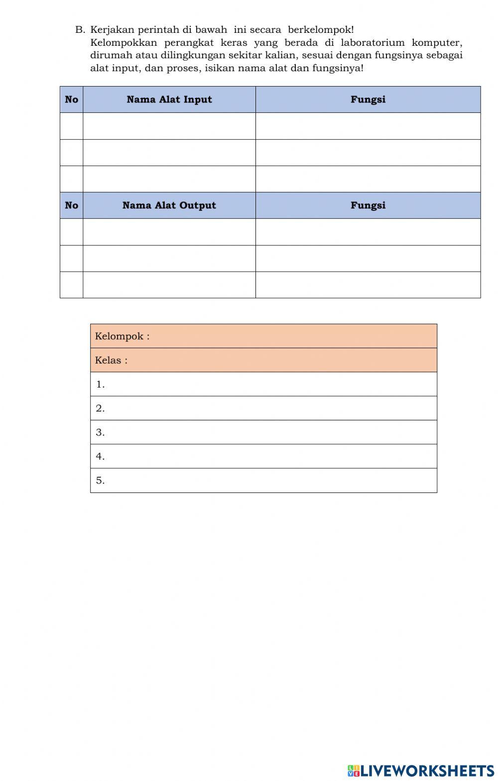 LKPD Perangkat Keras Komputer Kelas VII SMP