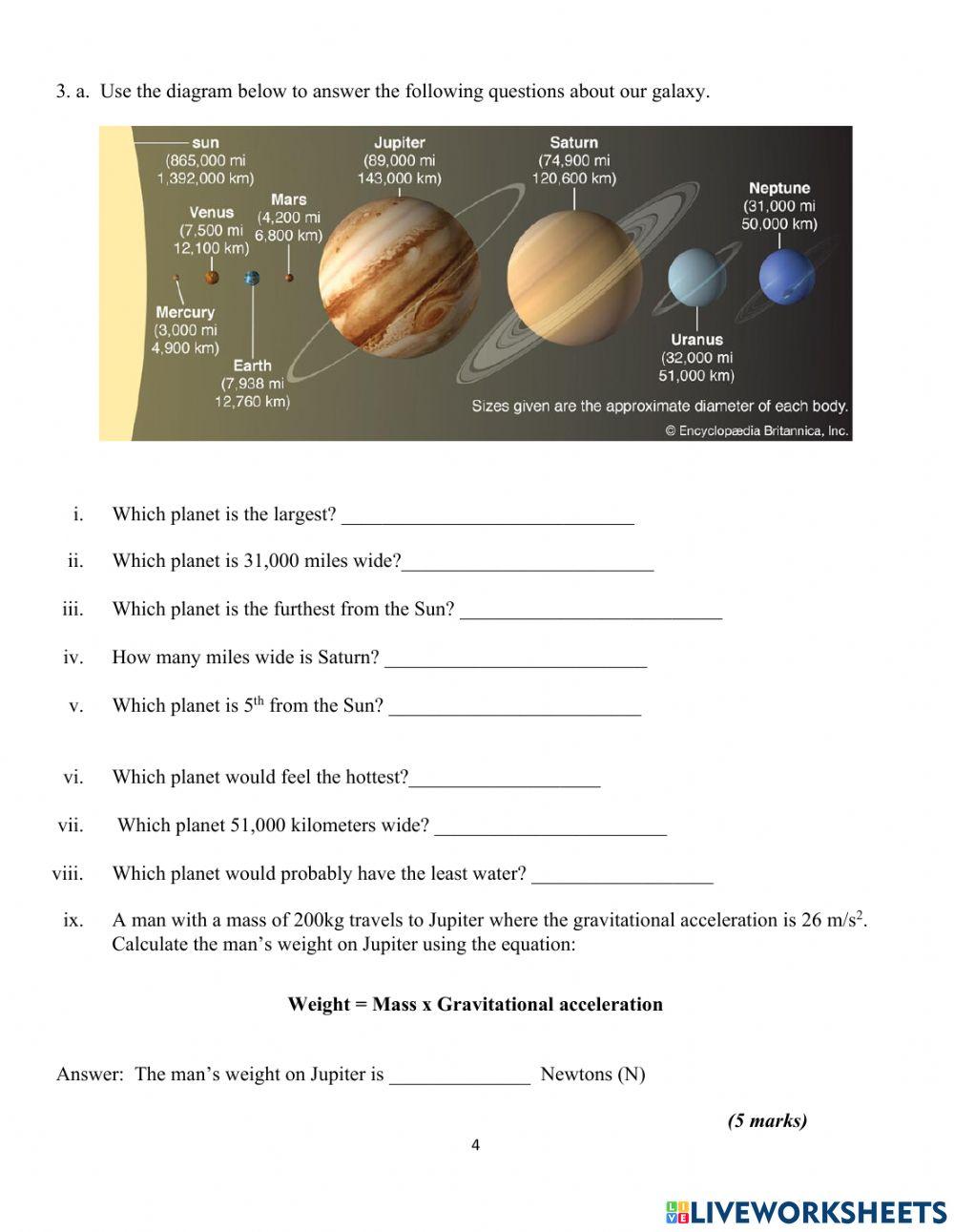 Year 9 MOTION ON EARTH AND IN SPACE