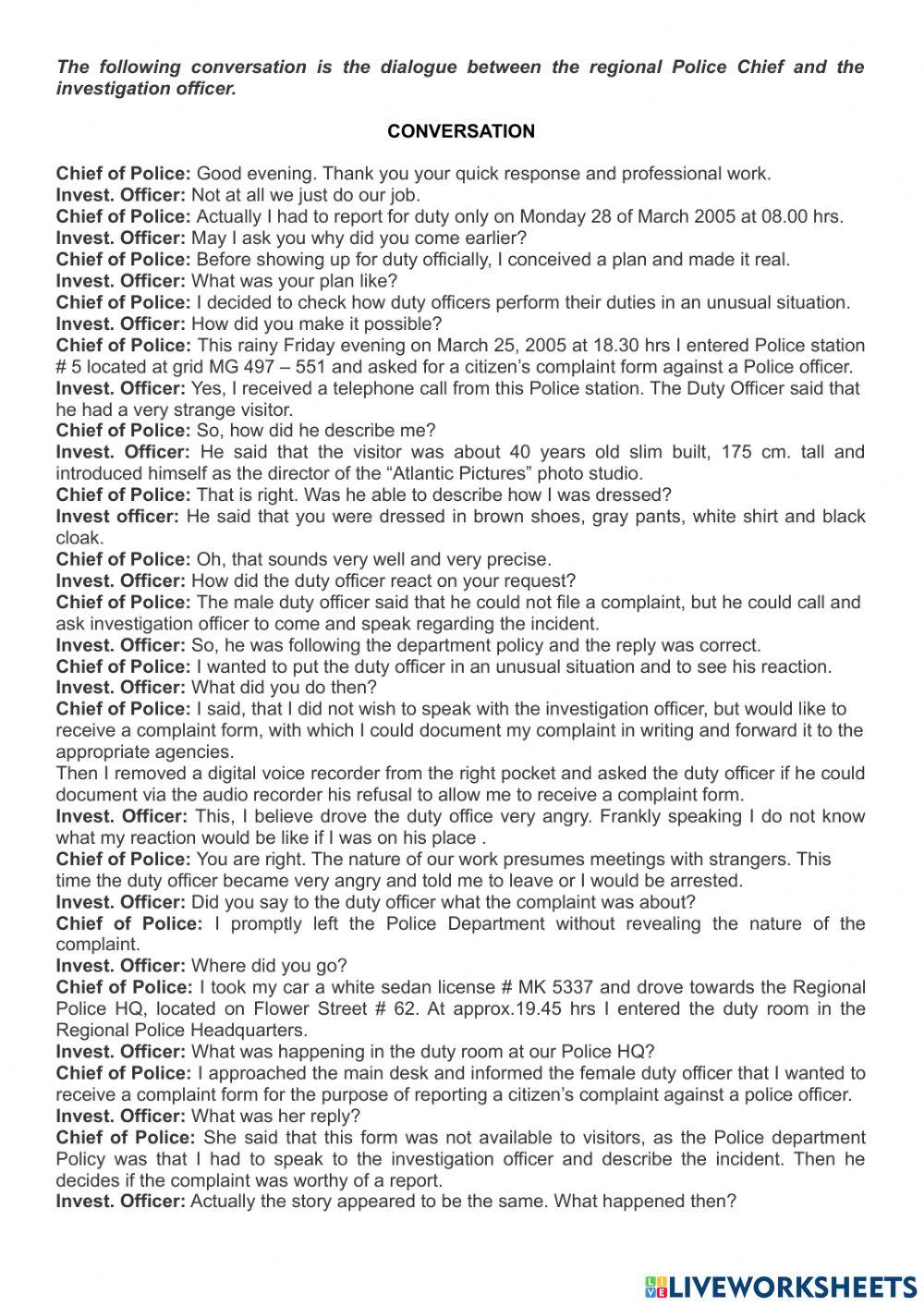 Audio test - 5 “strange visitor”