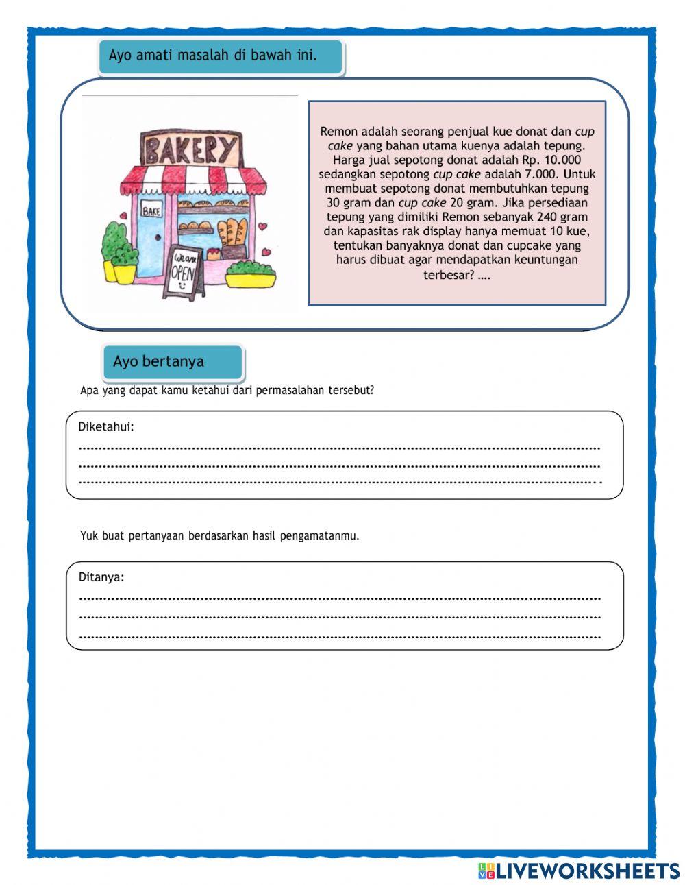 Lkpd program linear dua variabel