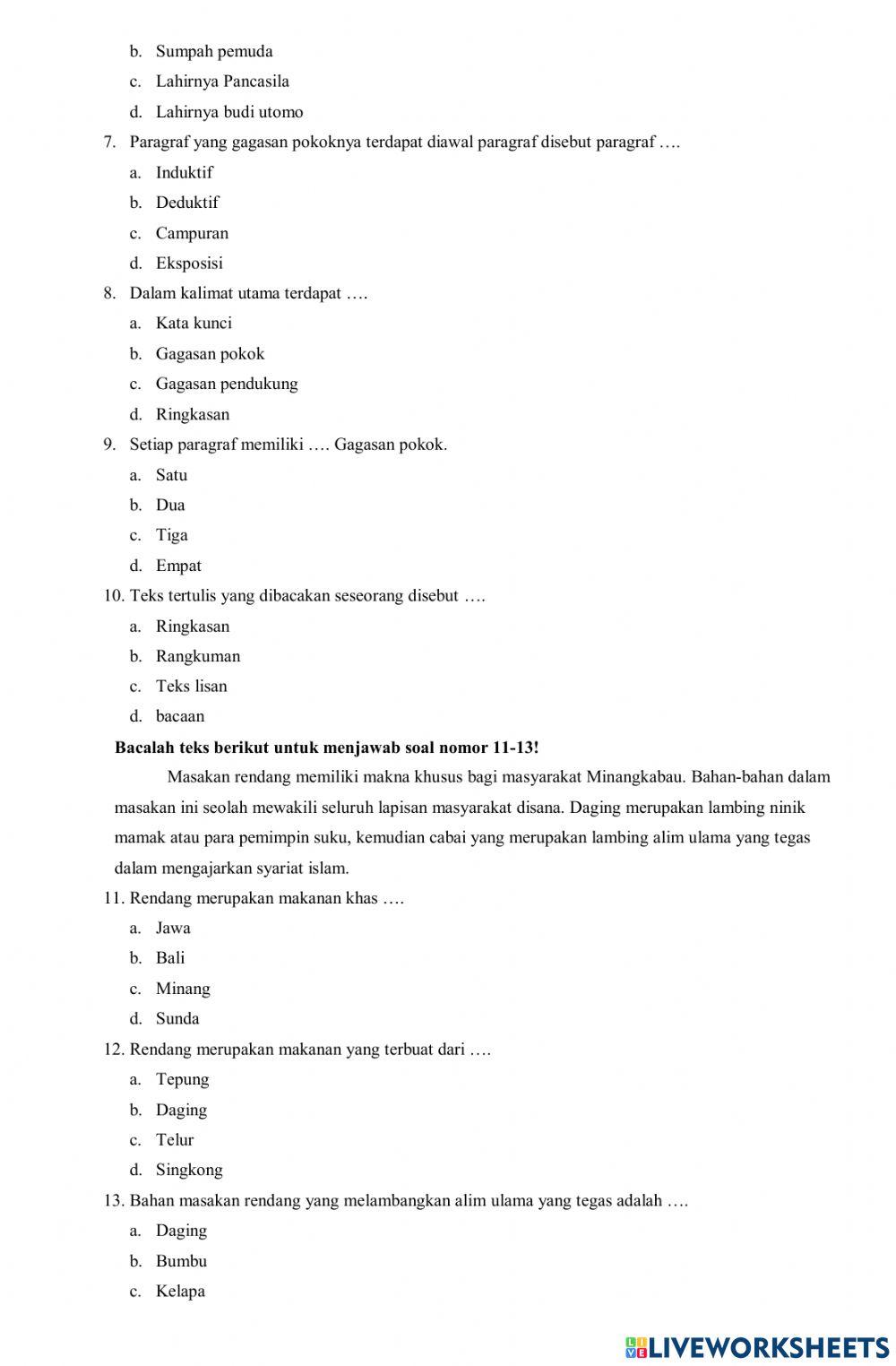 Soal PTS Ganjil BIN 2022-2023