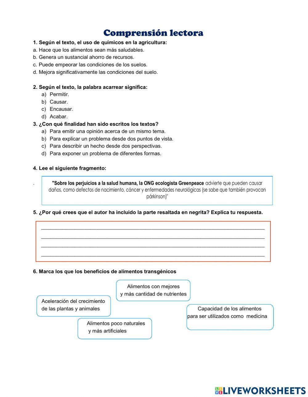 Fichas transgenicos y organicos