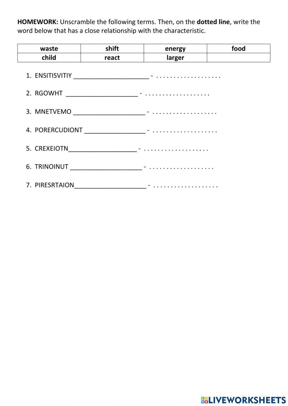 Characteristics of Life Starter
