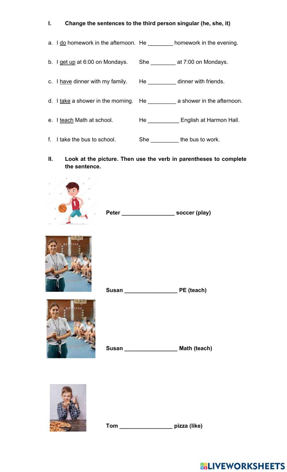 2165461 | Simple Present Tense with he, she, it | Jose