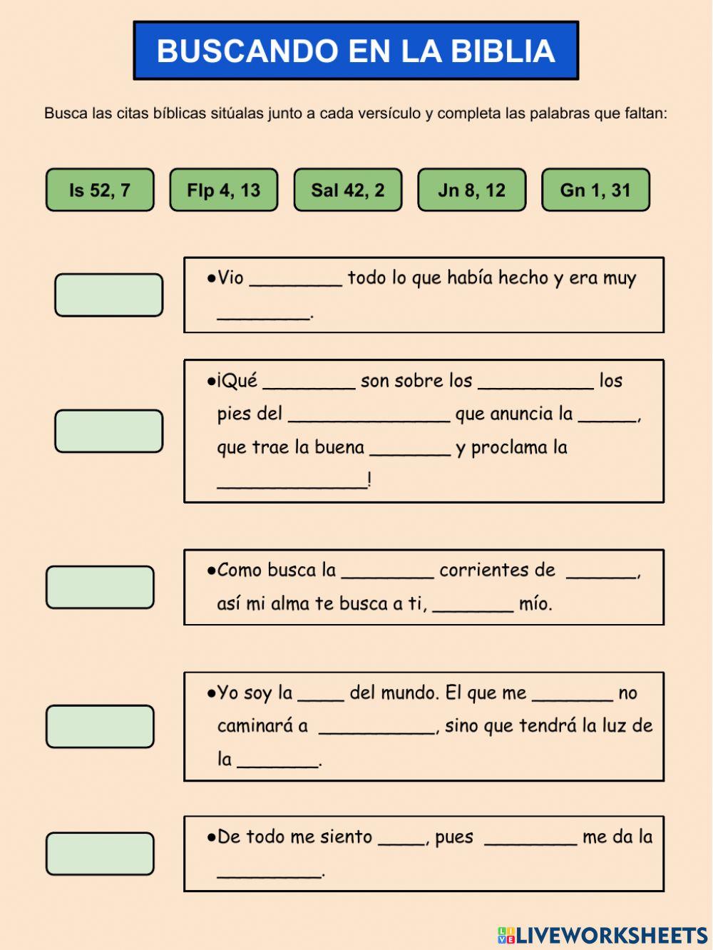 Buscando en la biblia